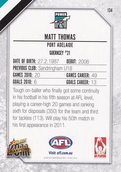2011 Select AFL Champions #134 Matt Thomas Back